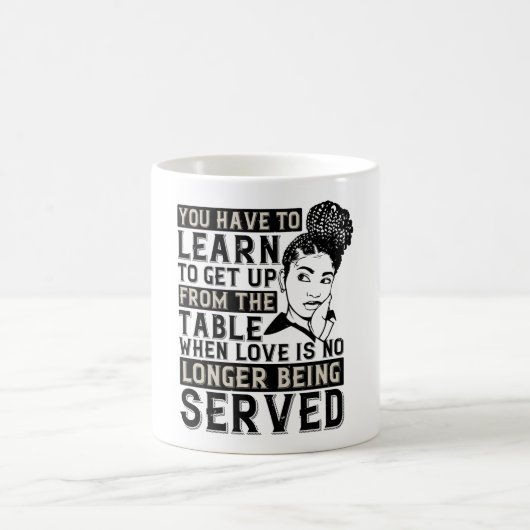 BLM - Aufstehen, wenn keine Liebe serviert wird Kaffeetasse (Mittel)