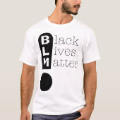 BLM Ausrufezeichen Schwarzes Leben Matter Dunkel T-Shirt (Vorderseite)