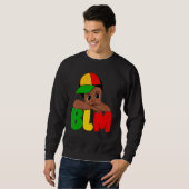 BLM Black King Black History Melanin African Black Sweatshirt (Vorne ganz)