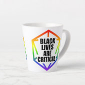 BLM Black Lives are Critical [LGBTQ+] Milchtasse (Rechte Ecke)