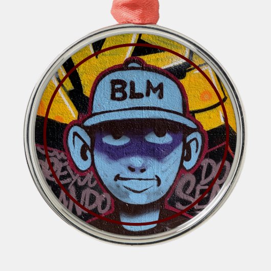 BLM/Black Lives Materie Ornament Aus Metall (Vorne)