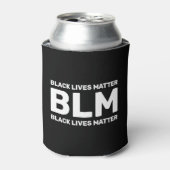 BLM Black Lives Materie Weiße Typografie auf Schwa Dosenkühler (Kanne Vorderseite)