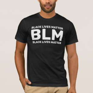 BLM Black Lives Materie Weiße Typografie auf Schwa T-Shirt