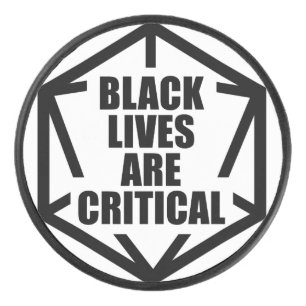 BLM Black Lives sind kritisch [B&W] Eishockey Puck