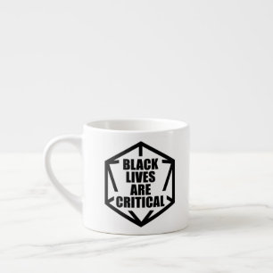 BLM Black Lives sind kritisch [B&W] Espressotasse