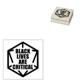 BLM Black Lives sind kritisch [B&W] Gummistempel (Stempel)