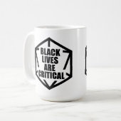 BLM Black Lives sind kritisch [B&W] Kaffeetasse (Vorderseite Links)