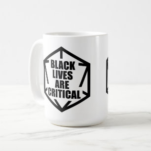BLM Black Lives sind kritisch [B&W] Kaffeetasse