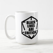 BLM Black Lives sind kritisch [B&W] Kaffeetasse (Links)