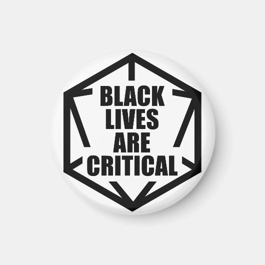 BLM Black Lives sind kritisch [B&W] Magnet (Vorne)