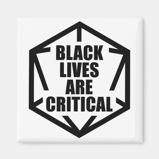 BLM Black Lives sind kritisch [B&W] Magnet (Vorne)