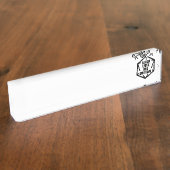 BLM Black Lives sind kritisch [B&W] Namensplakette (Seite)