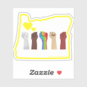 BLM + Equality - Oregon Aufkleber klar (Blatt)