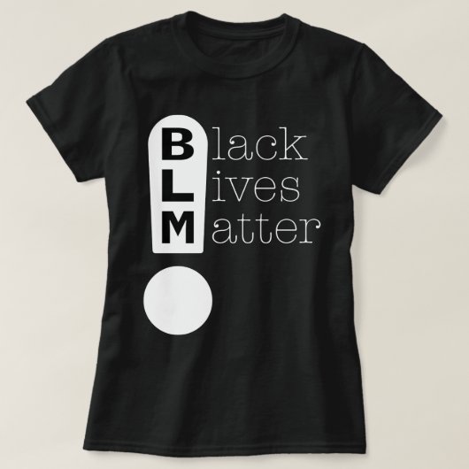 BLM Exclamation Mark Black Lives Matter Support T-Shirt (Design vorne)