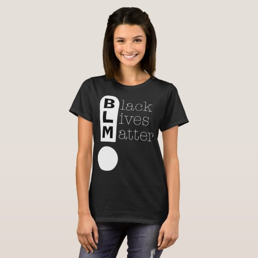 BLM Exclamation Mark Black Lives Matter Support T-Shirt (Vorne ganz)