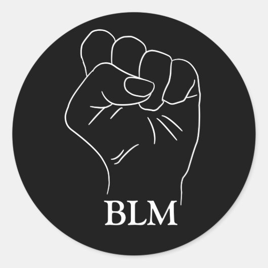 BLM Fist Black Lives Matter Protest 19. Juni Runder Aufkleber (Vorderseite)