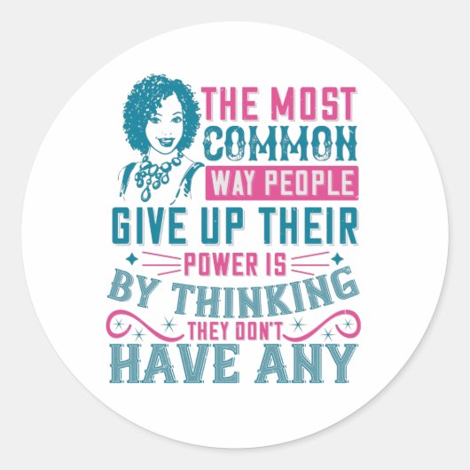 BLM - Gib den Power nicht auf Runder Aufkleber (Vorderseite)