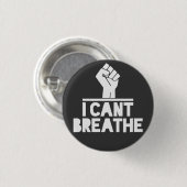 blm i nicht atmen schwarze Leben Materie Protest Button (Vorne & Hinten)