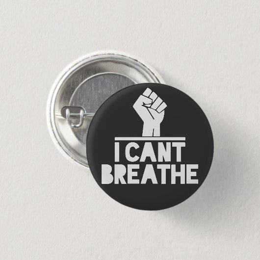 blm i nicht atmen schwarze Leben Materie Protest Button (Vorne & Hinten)