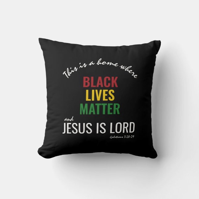 BLM JESUS IST LORD Black History Month Kissen (Vorderseite)
