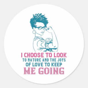 BLM - Liebe und Natur Behielt mich zu gehen Runder Aufkleber