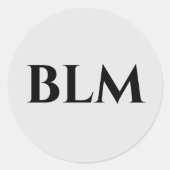 BLM RUNDER AUFKLEBER (Vorderseite)