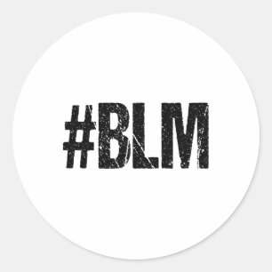 #blm Schwarze Leben Problem Inspirierend Vintage R Runder Aufkleber