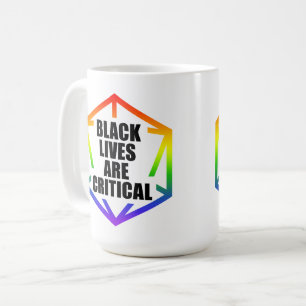 BLM Schwarze Leben sind kritisch [LGBTQ+] Kaffeetasse