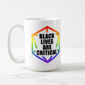 BLM Schwarze Leben sind kritisch [LGBTQ+] Kaffeetasse (Links)