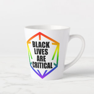 BLM Schwarze Leben sind kritisch [LGBTQ+] Milchtasse