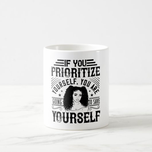 BLM - Vorrang für sich selbst gerettet Kaffeetasse (Mittel)