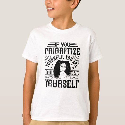 BLM - Vorrang für sich selbst gerettet T-Shirt (Vorderseite)