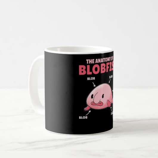 Blobfish-Anatomie Kaffeetasse (Vorderseite Links)