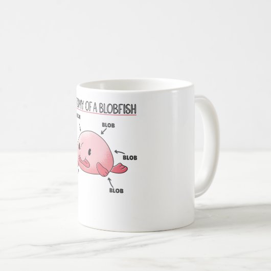 Blobfish-Anatomie Kaffeetasse (VorderseiteRechts)