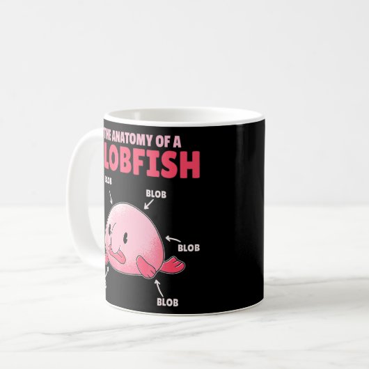 Blobfish-Anatomie Kaffeetasse (Vorderseite Links)