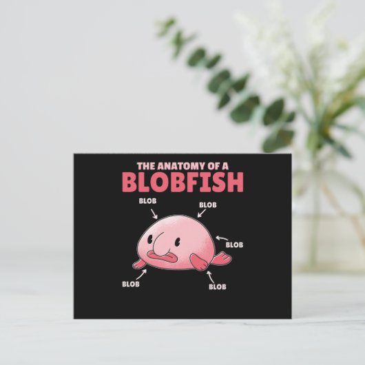 Blobfish-Anatomie Postkarte (Stehend Vorderseite)
