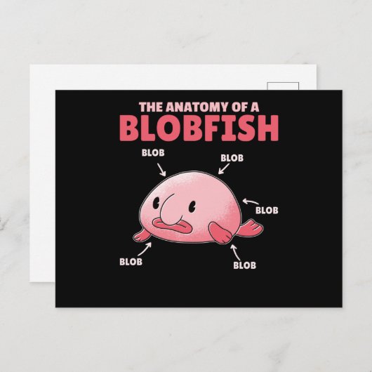 Blobfish-Anatomie Postkarte (Vorne/Hinten)