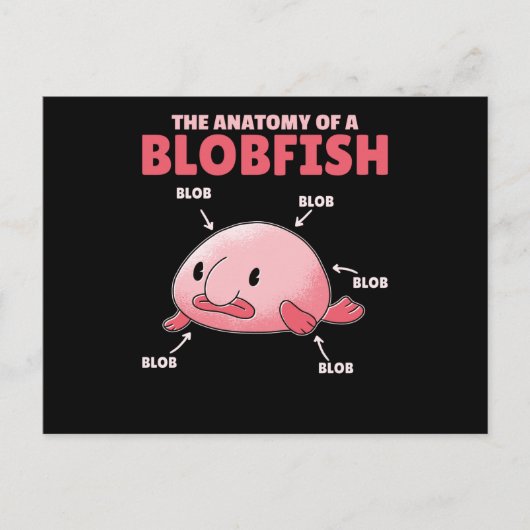 Blobfish-Anatomie Postkarte (Vorderseite)