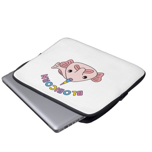 Blobfish Blobicorn Blobicorn Laptopschutzhülle (Vorne Knopf)