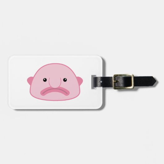 Blobfish Gepäckanhänger (Vorderseite horizontal)