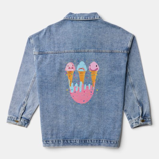 Blobfish Ice Cream Ugly Blogs Fisch Jeansjacke (Rückseite)