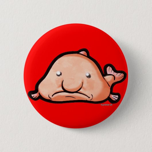 Blobfish Knopf Button (Vorderseite)