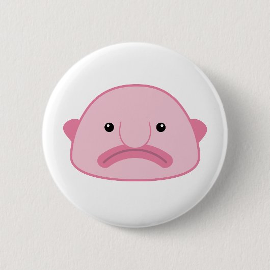 Blobfish Knopf Button (Vorderseite)