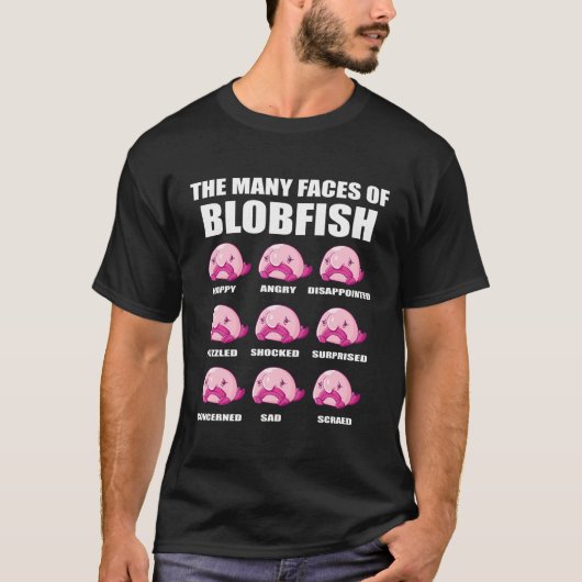 Blobfish Kostüm - Ugly Blob Fish Face - Funny Blo T-Shirt (Vorderseite)