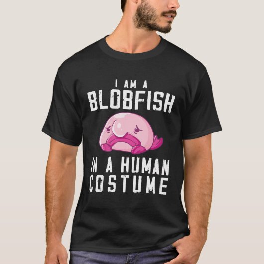 Blobfish Kostüm - Ugly Blob Fish Face - Funny Blo T-Shirt (Vorderseite)