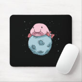 Blobfish Moon Astronaut Gift Kids Blobfish Mousepad (Mit Mouse)