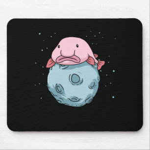 Blobfish Moon Astronaut Gift Kids Blobfish Mousepad