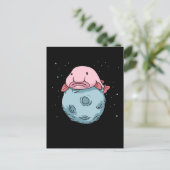 Blobfish Moon Astronaut Gift Kids Blobfish Postkarte (Stehend Vorderseite)