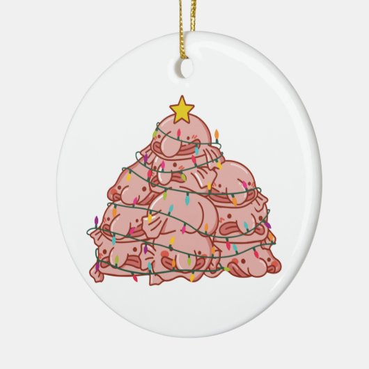 Blobfish Weihnachtsbaum Funny Animal Christmas Cer Keramik Ornament (Links)