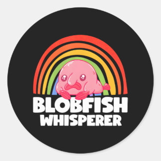 Blobfish Whisperer Blobby Niedlich Sea Animal Love Runder Aufkleber